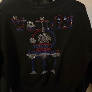Off white crewneck with crystals